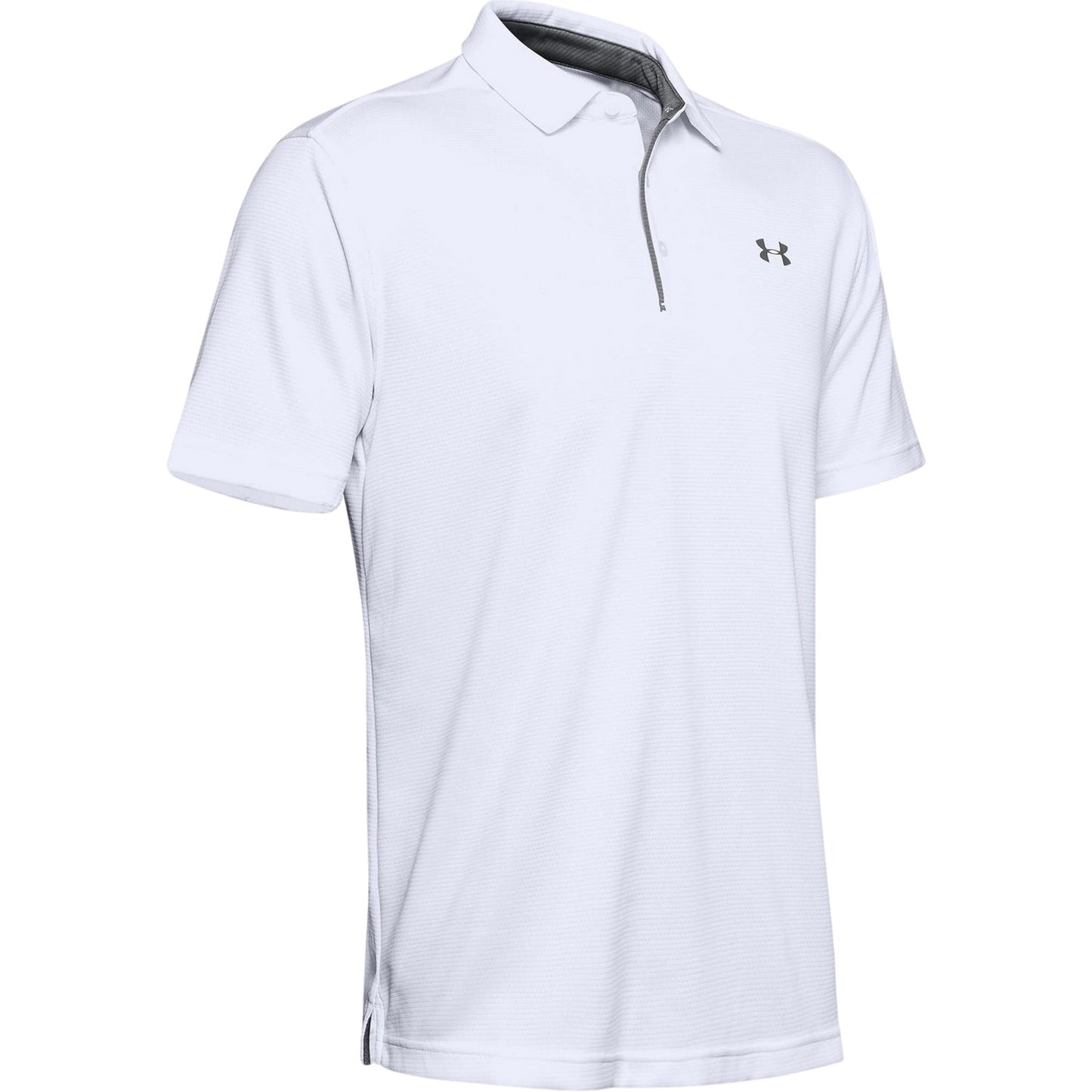 White - Front - Under Armour Mens Tech Mesh Polo Shirt