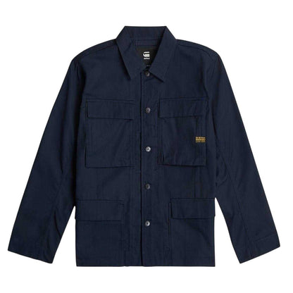 Salute - Front - G-Star Mens Logo Flap Pocket Overshirt