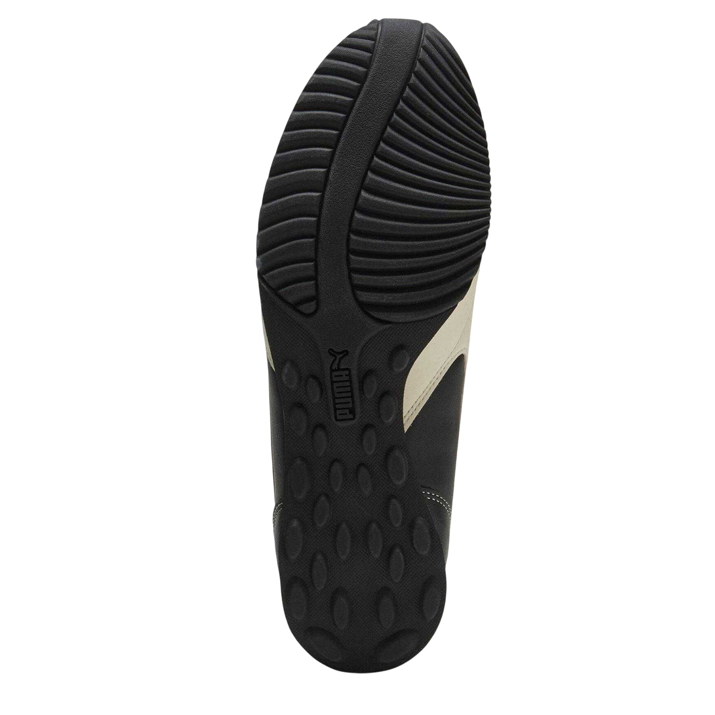 Black-White - Back - Puma Mens Sprint Cowhide Leather Lace Up Trainers