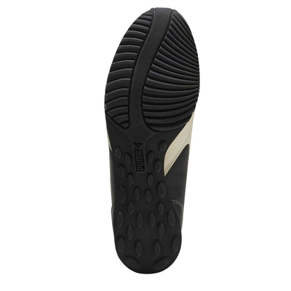 Black-White - Back - Puma Mens Sprint Cowhide Leather Lace Up Trainers
