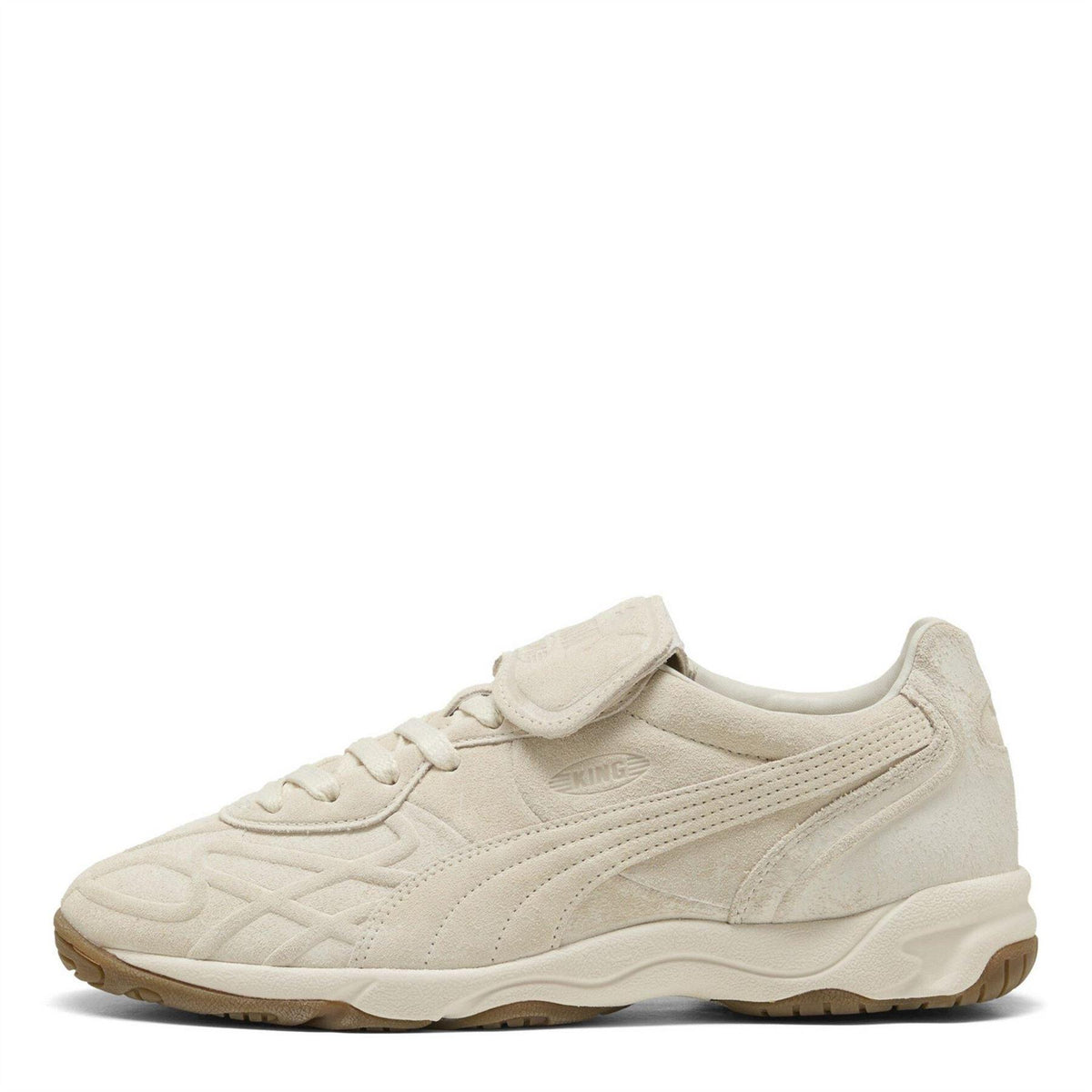 Alpine White - Back - Puma Mens King Suede Round Toe Shoes