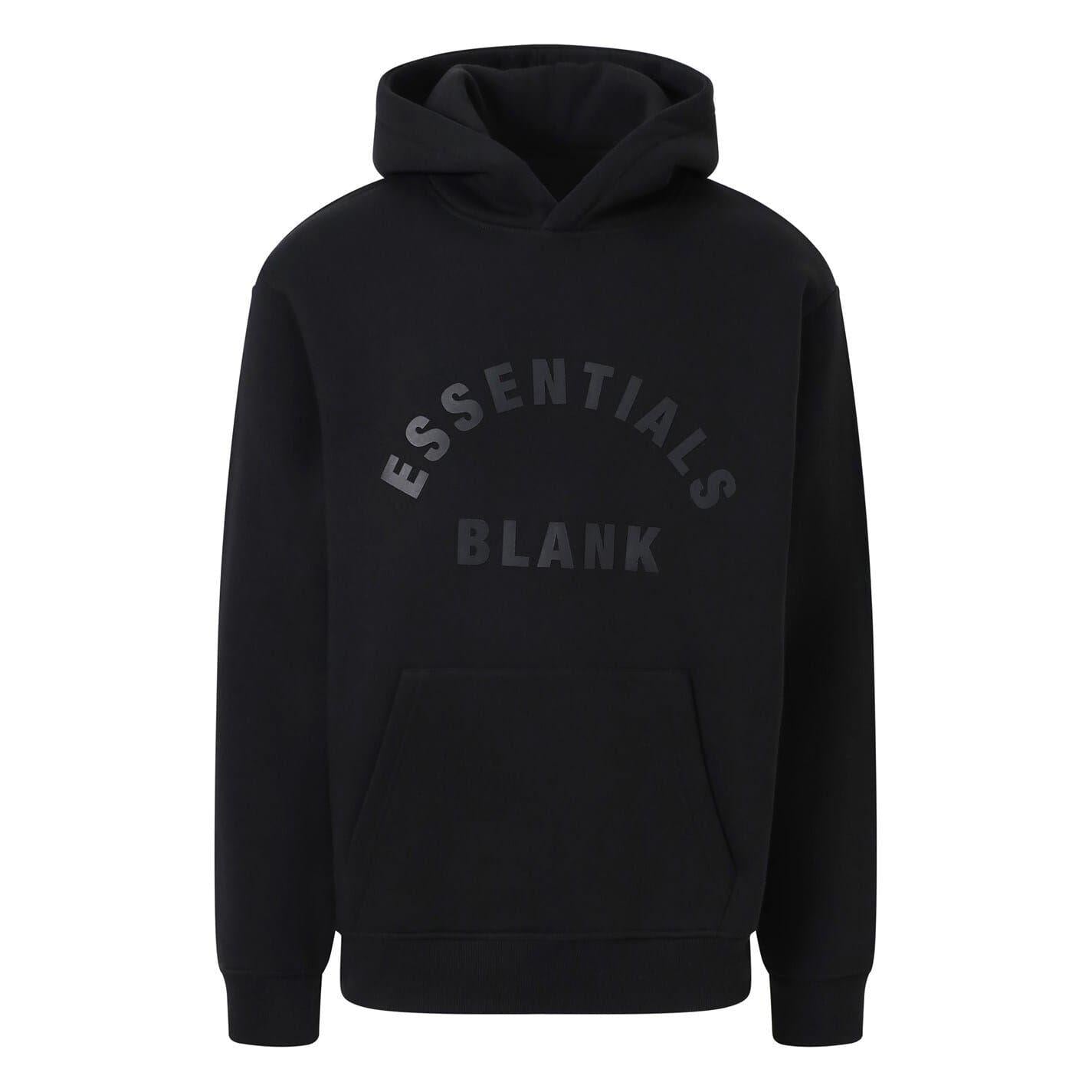 Black - Front - Blank Essentials Mens Arch Hoodie