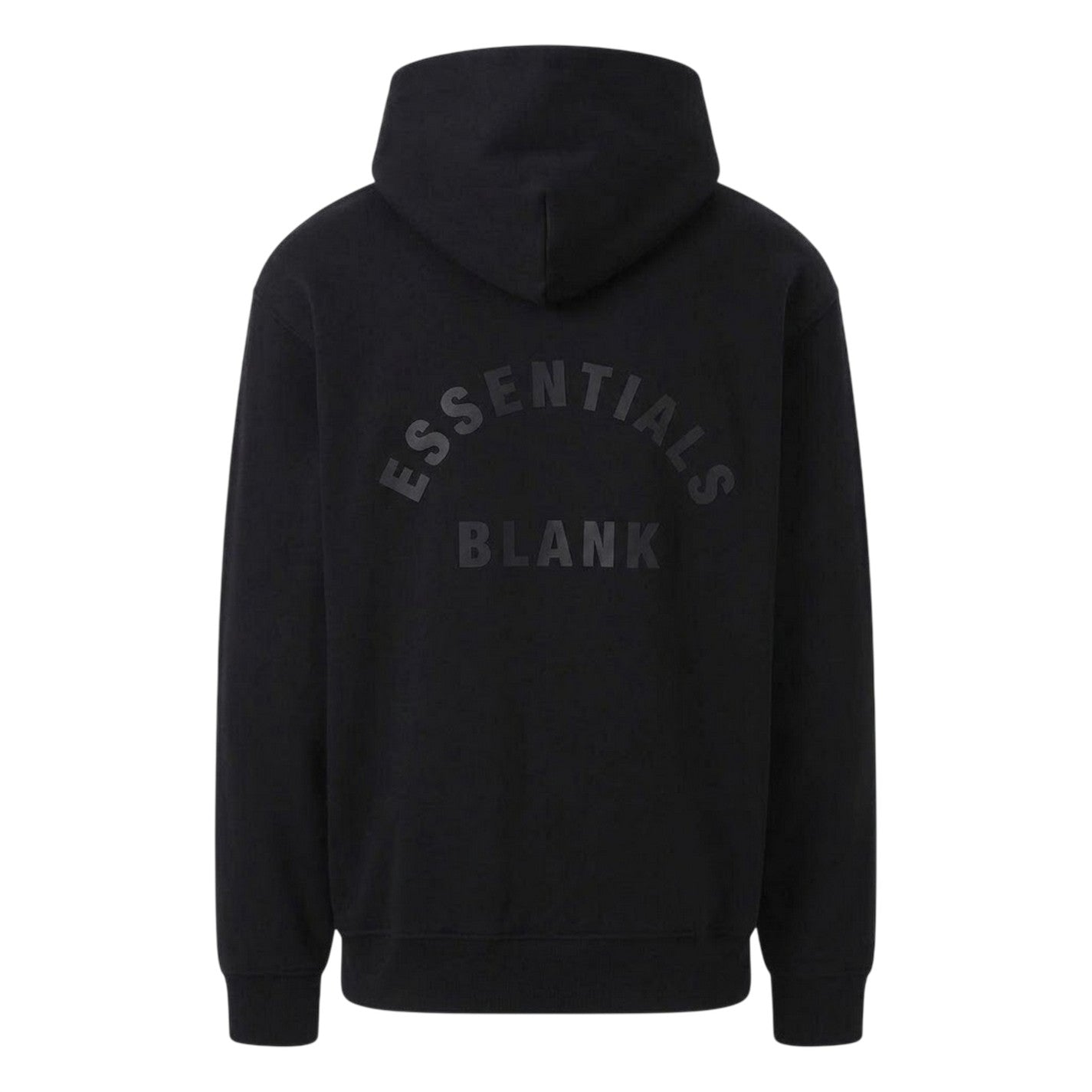 Black - Back - Blank Essentials Mens Arch Hoodie