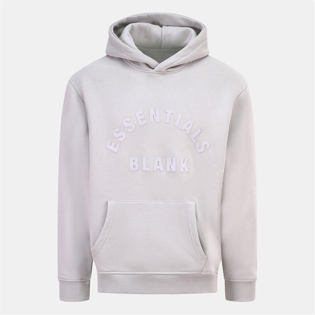 Grey - Front - Blank Essentials Mens Arch Hoodie