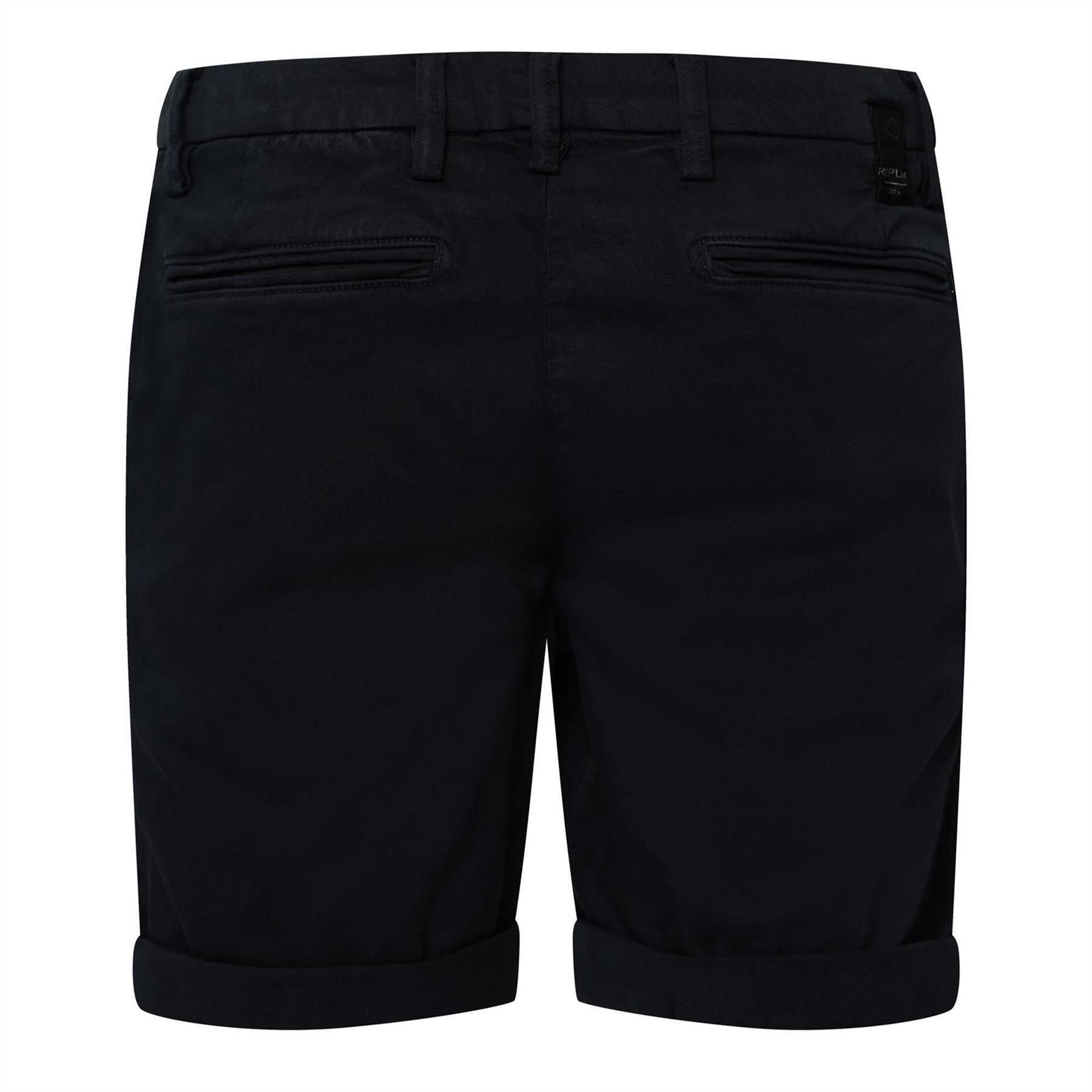 Blue - Back - Replay Mens Chino Shorts