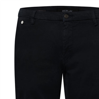 Blue - Side - Replay Mens Chino Shorts
