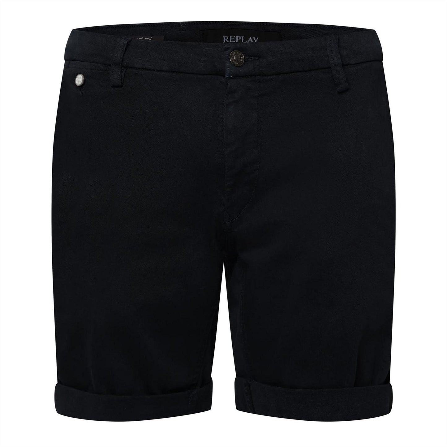 Blue - Front - Replay Mens Chino Shorts