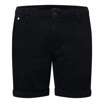 Blue - Front - Replay Mens Chino Shorts