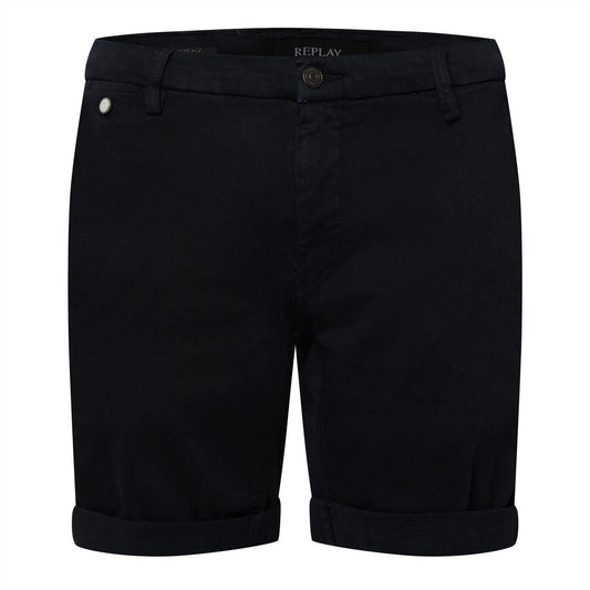 Blue - Front - Replay Mens Chino Shorts