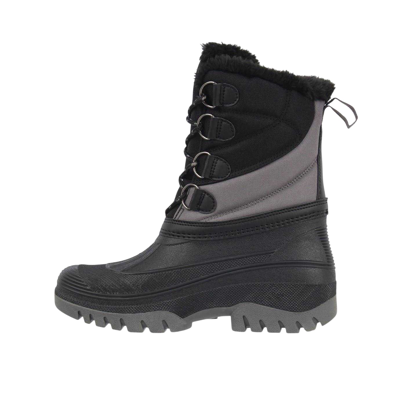 Grey-Black - Back - Nevica Womens-Ladies Lace Up Snow Boots