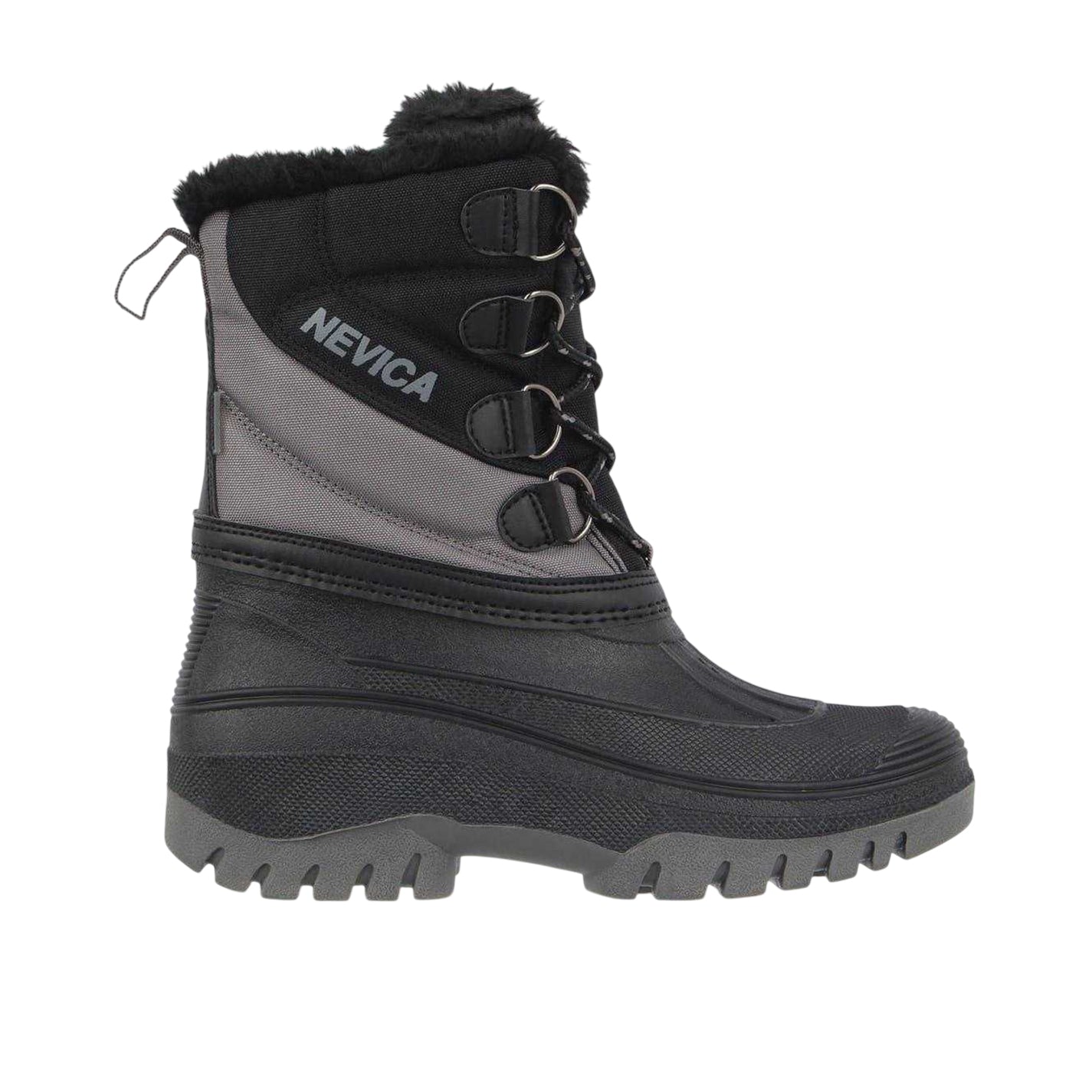 Grey-Black - Front - Nevica Womens-Ladies Lace Up Snow Boots