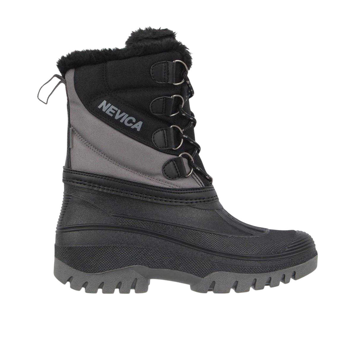 Grey-Black - Front - Nevica Womens-Ladies Lace Up Snow Boots