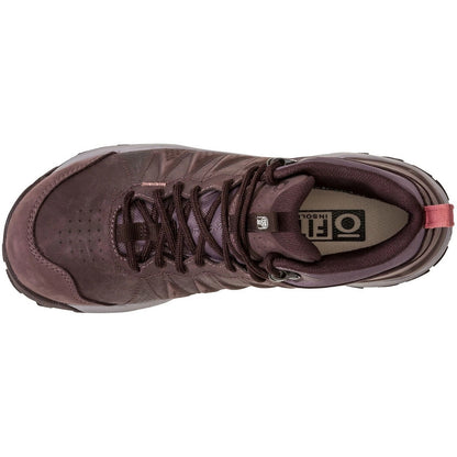 Purple - Pack Shot - Oboz Womens-Ladies Sypes Leather Round Toe Hiking Shoes