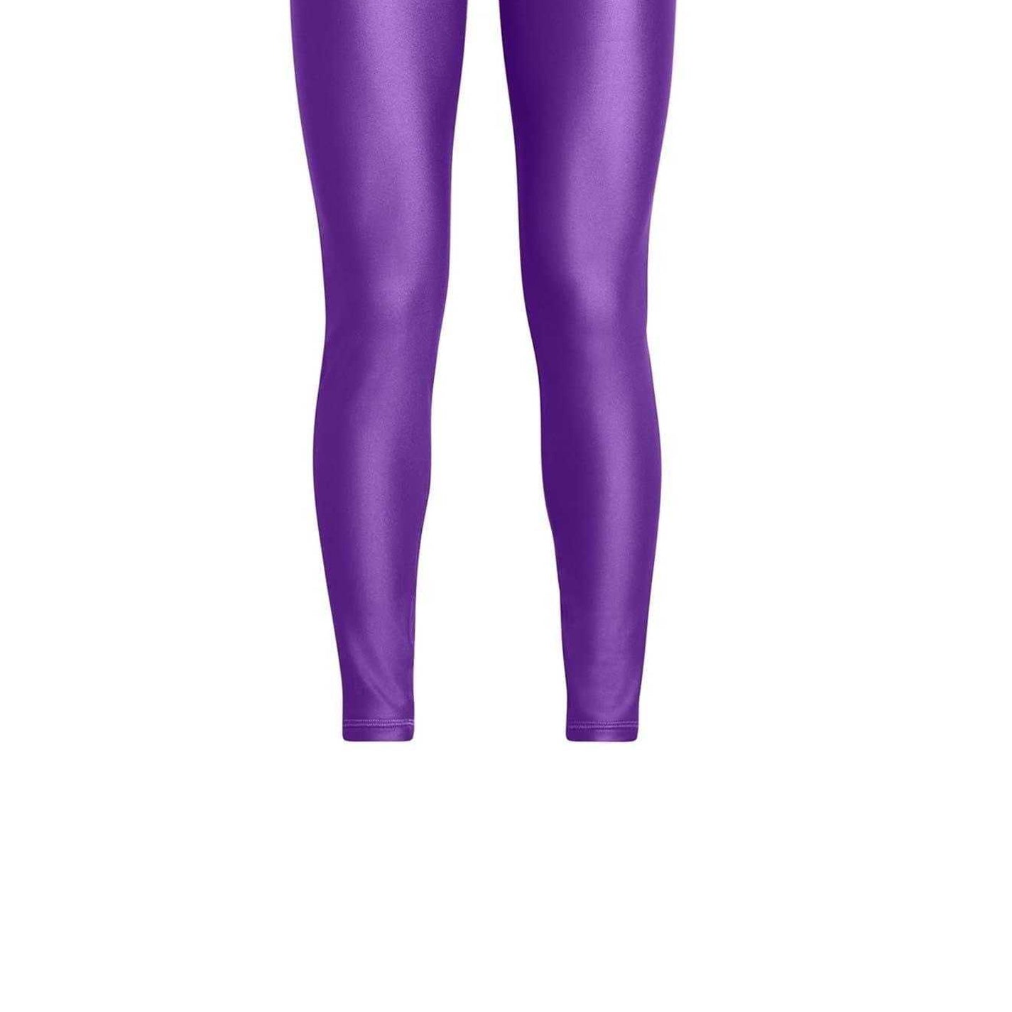 Purple - Side - Under Armour Girls Logo Leggings