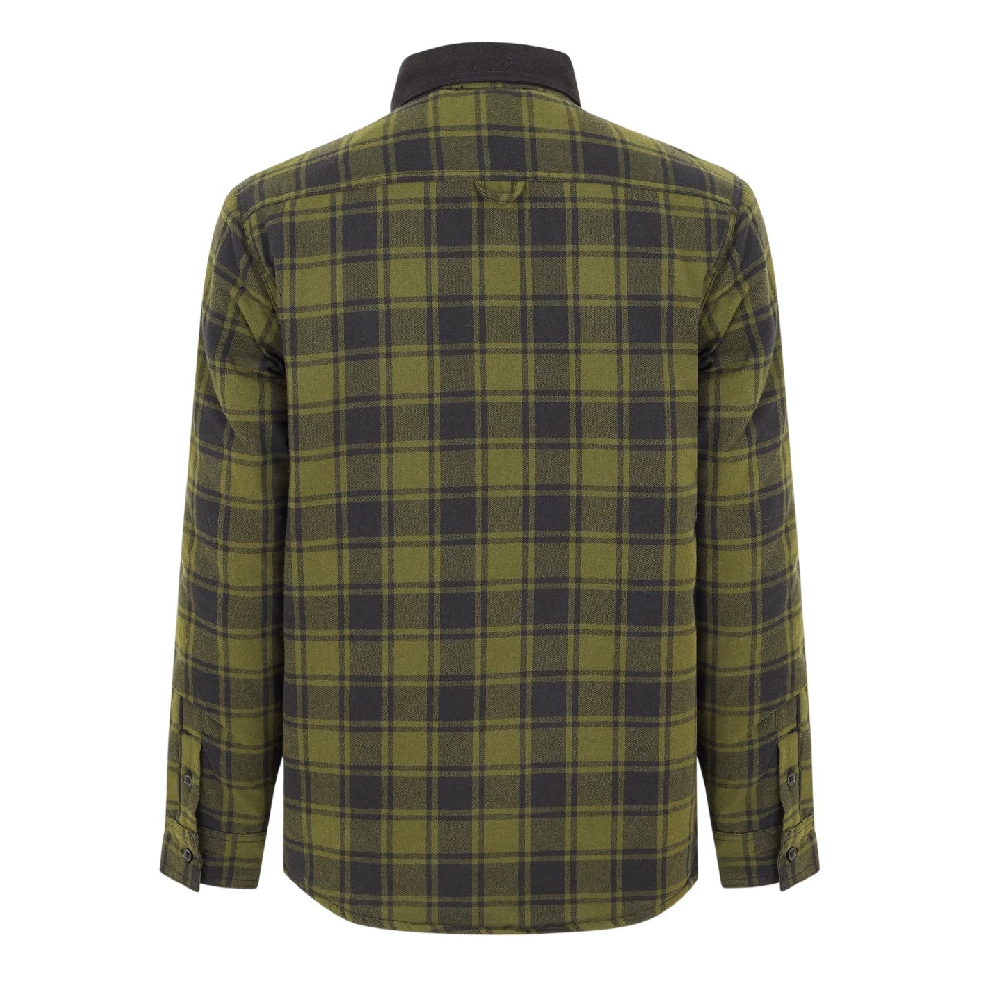 Green - Back - Luke Mens Valley Plaid Chest Pocket Overshirt