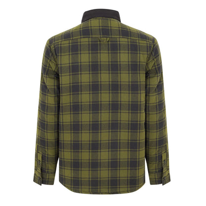 Green - Back - Luke Mens Valley Plaid Chest Pocket Overshirt