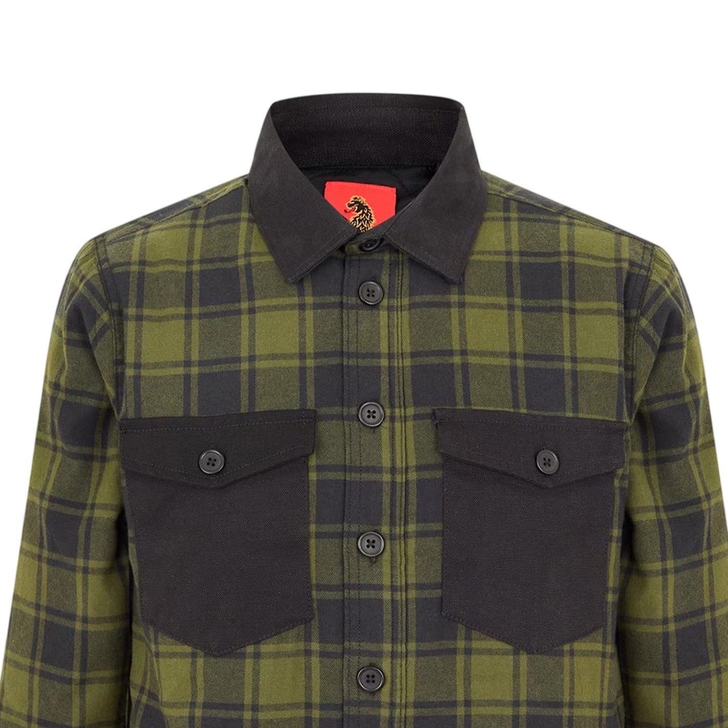 Green - Side - Luke Mens Valley Plaid Chest Pocket Overshirt