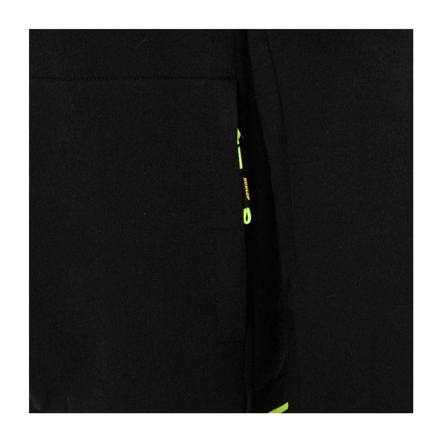 Black - Pack Shot - Dunlop Mens On Site Fleece Lined Hoodie