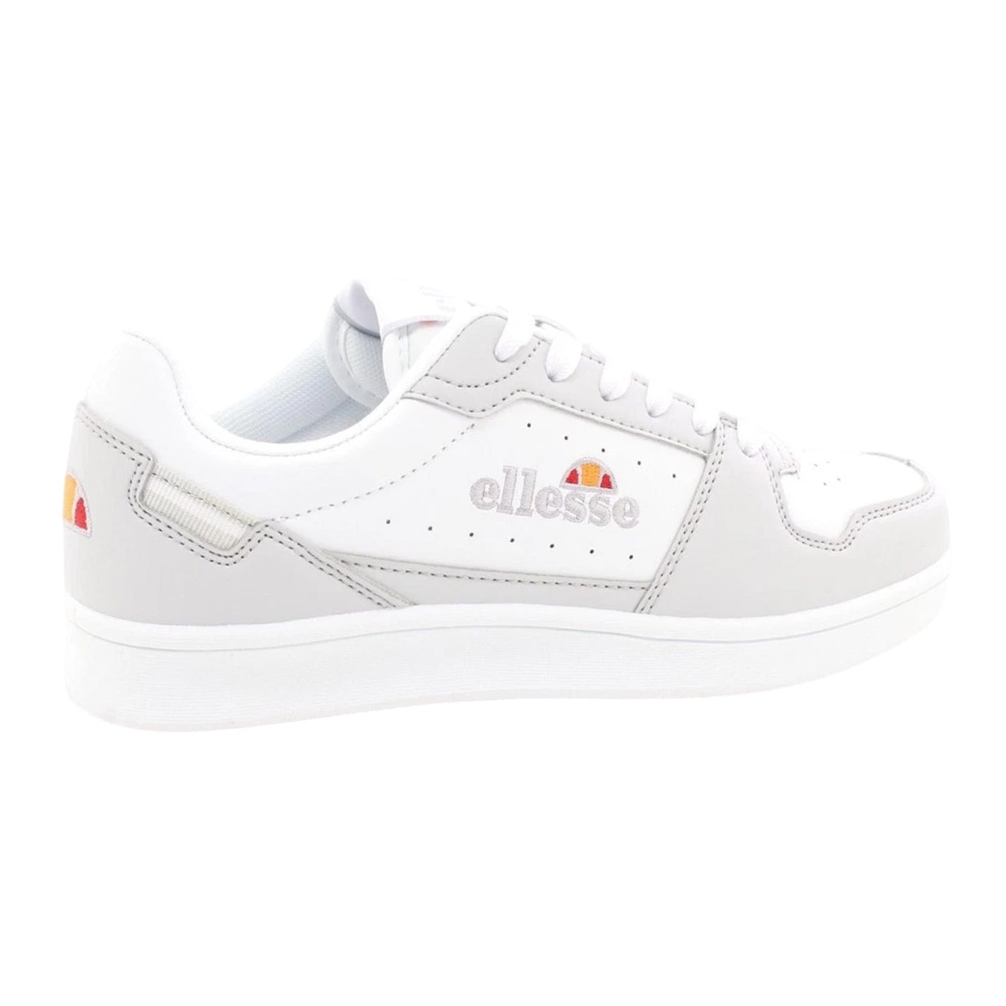 White-Grey - Front - Ellesse Mens Nole Cupsole Leather Trainers