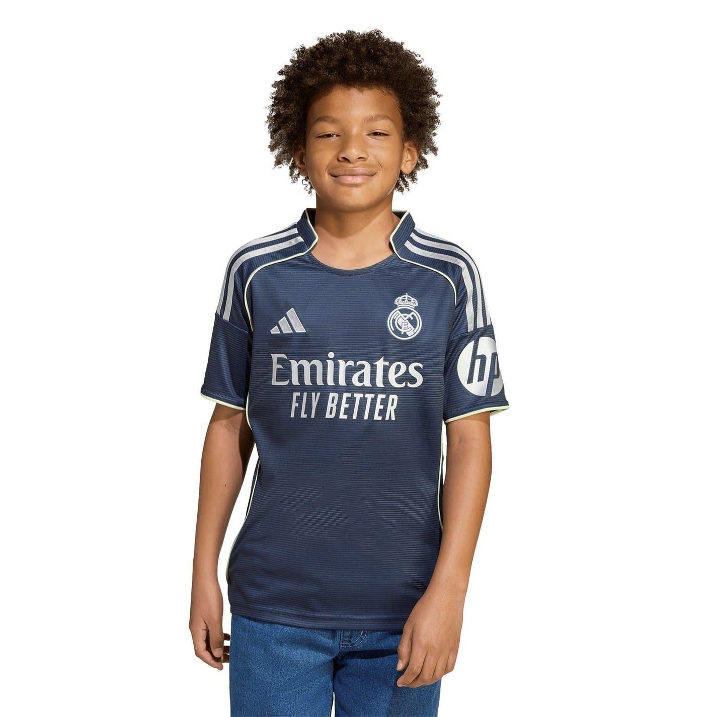Blue - Front - Adidas Childrens-Kids 25-26 Real Madrid CF Away Jersey