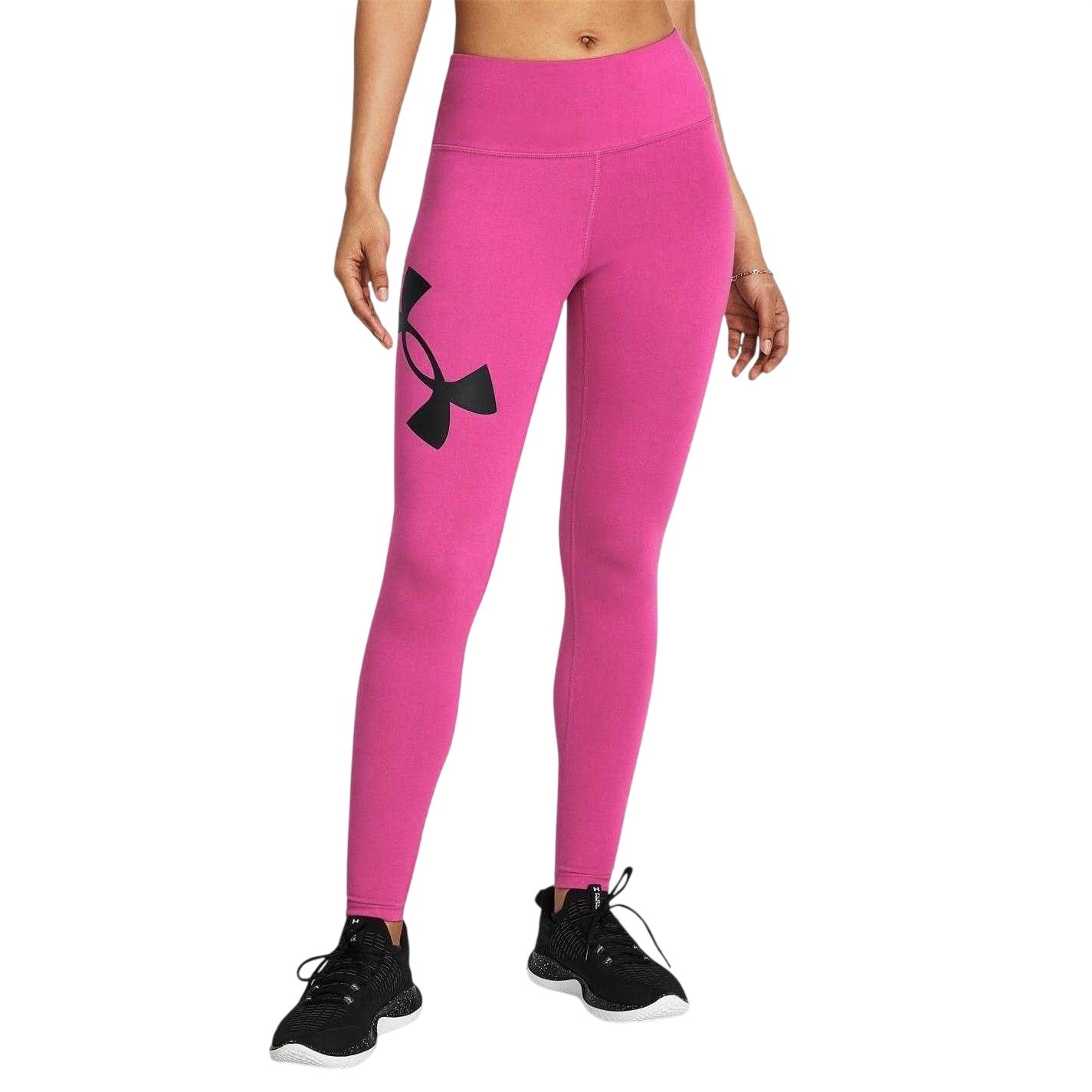 Pink-Black - Lifestyle - Under Armour Womens-Ladies Campus High Waist Leggings