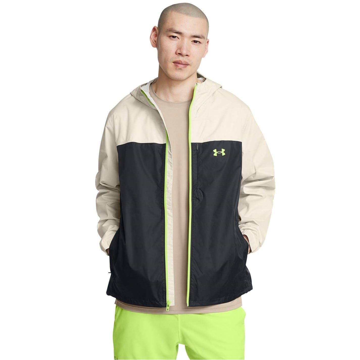 White - Pack Shot - Under Armour Mens Cloudstrike Waterproof Jacket