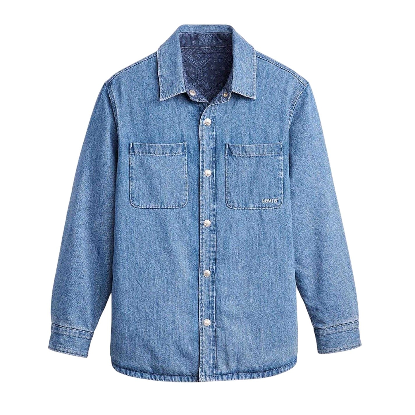 Denim - Front - Levis Mens Bryant Patterned Corduroy Overshirt