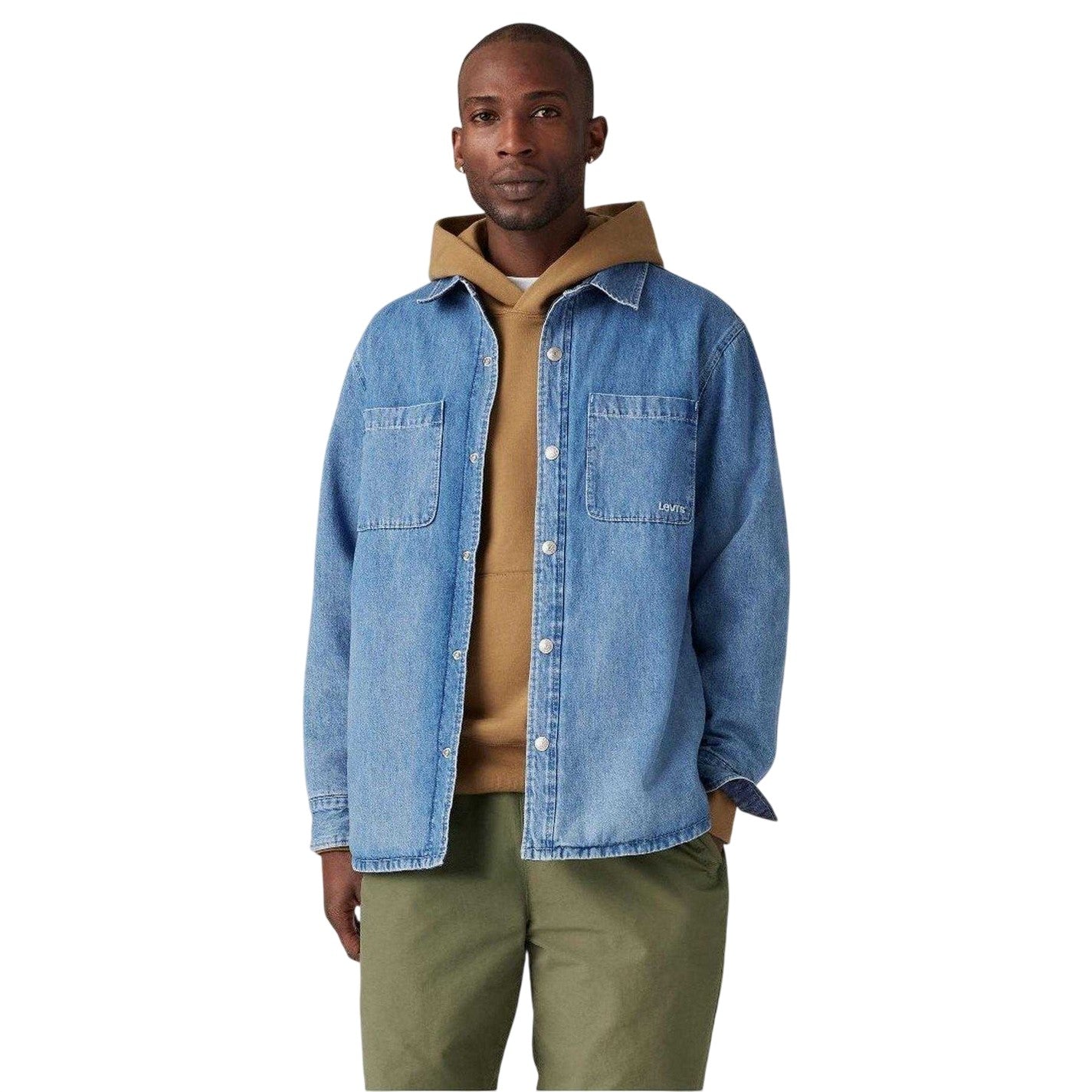 Denim - Lifestyle - Levis Mens Bryant Patterned Corduroy Overshirt