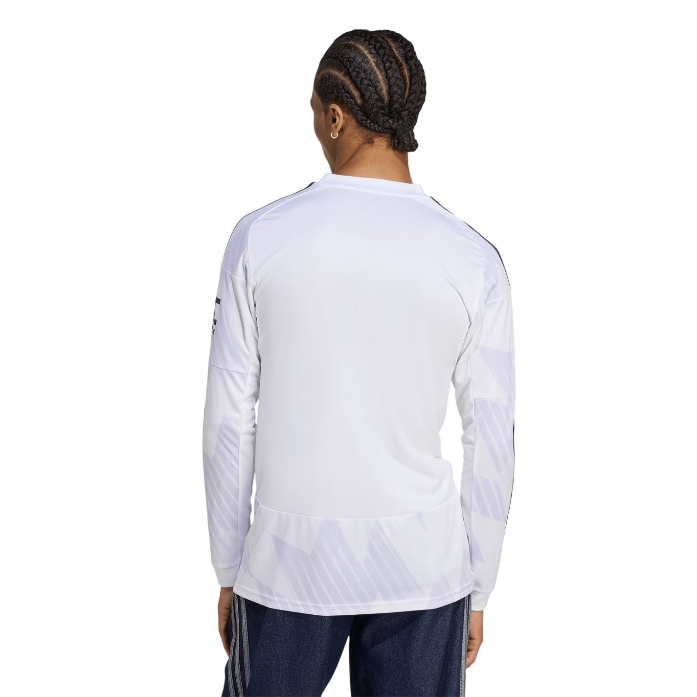 White - Pack Shot - Adidas Mens 25-26 Manchester United FC Long-Sleeved Away Jersey