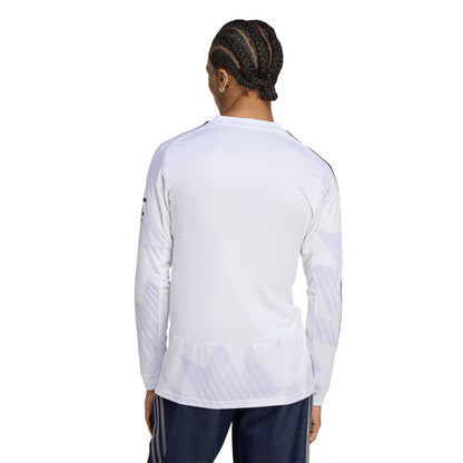 White - Pack Shot - Adidas Mens 25-26 Manchester United FC Long-Sleeved Away Jersey