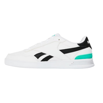 White-Black-Teal - Back - Reebok Childrens-Kids Court Advance Logo Trainers