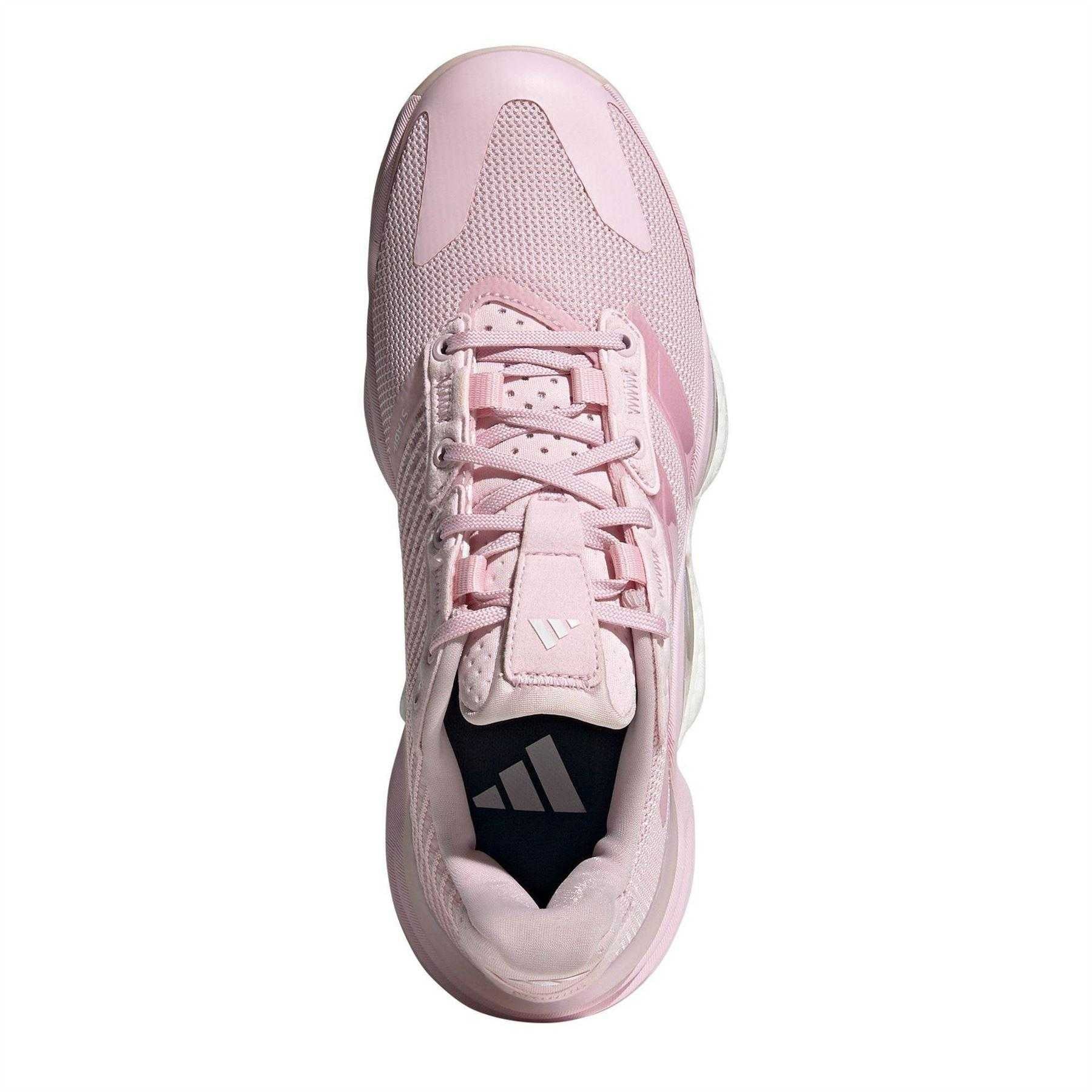Pink - Lifestyle - Adidas Womens-Ladies Stabil 16 Logo Trainers