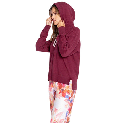 Bordeaux - Back - PJ Salvage Womens-Ladies Drawstring Hoodie