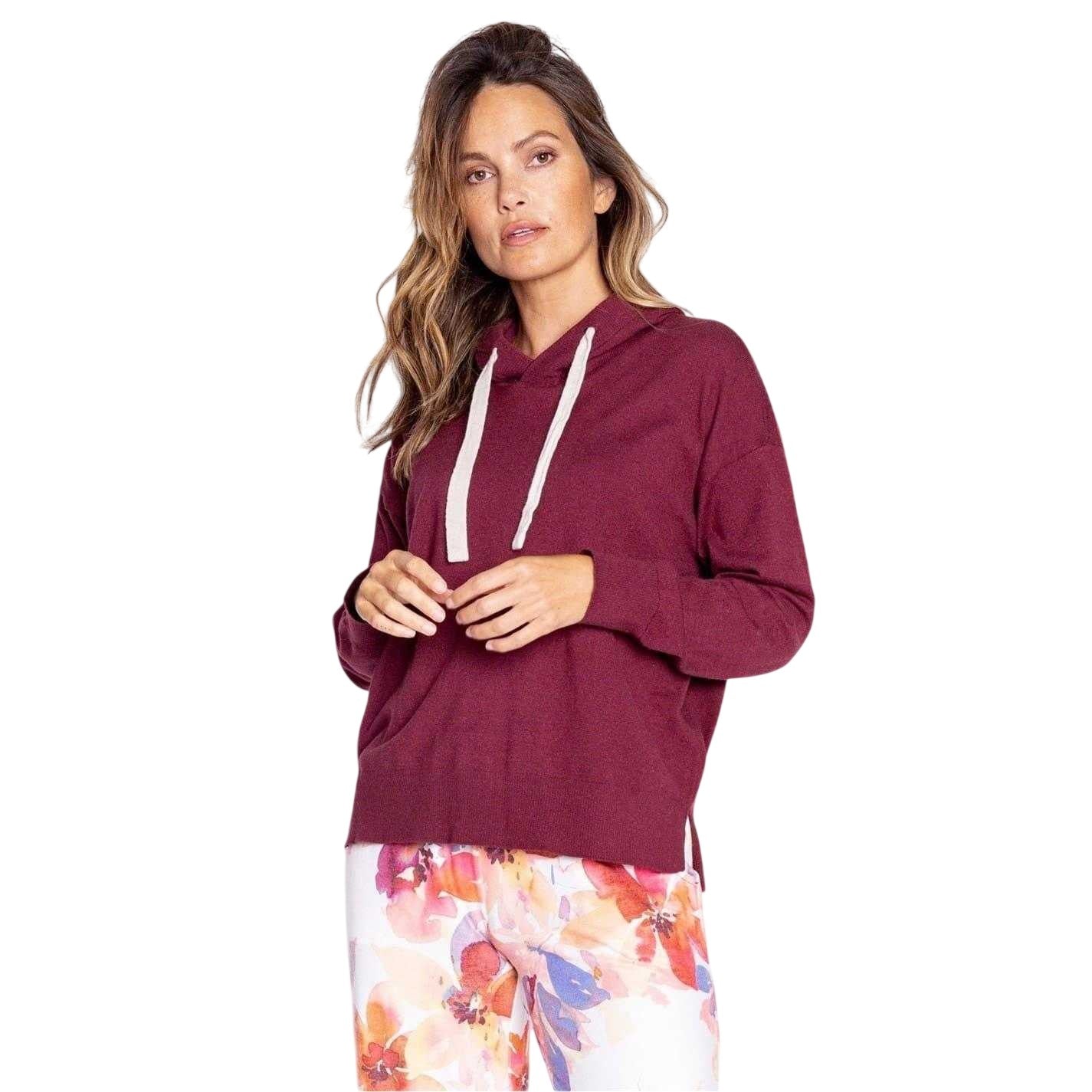 Bordeaux - Lifestyle - PJ Salvage Womens-Ladies Drawstring Hoodie