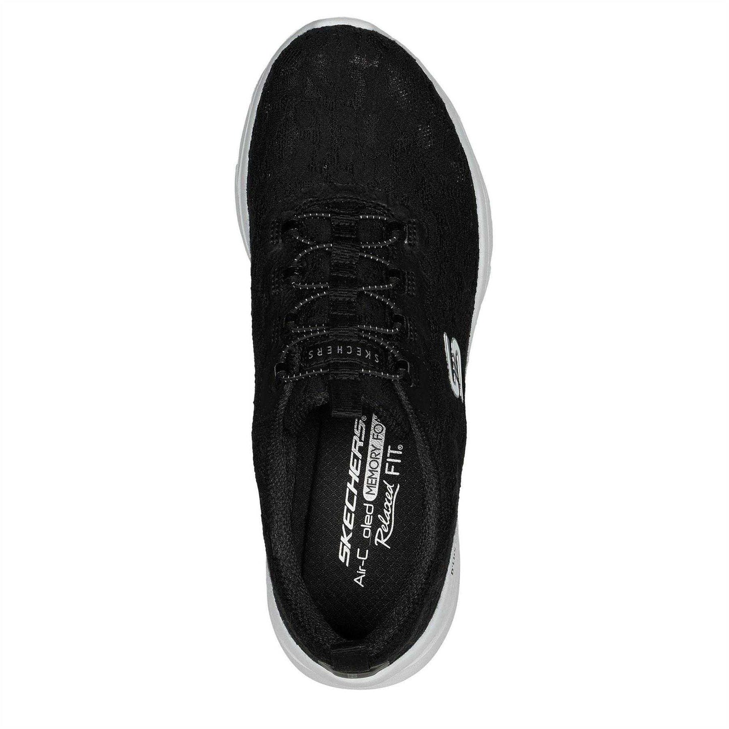 Black - Lifestyle - Skechers Womens-Ladies D´Lux Trainers