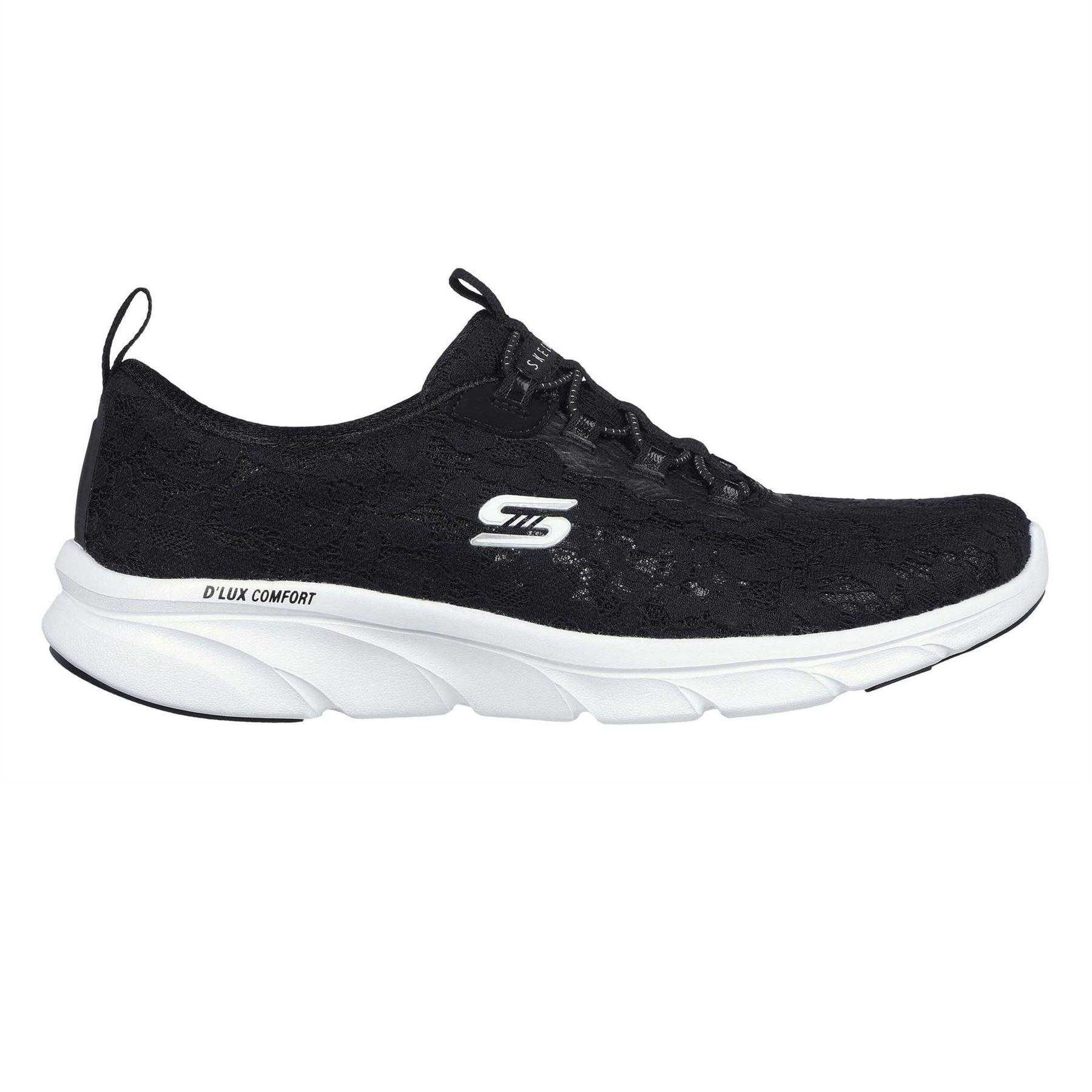 Black - Front - Skechers Womens-Ladies D´Lux Trainers