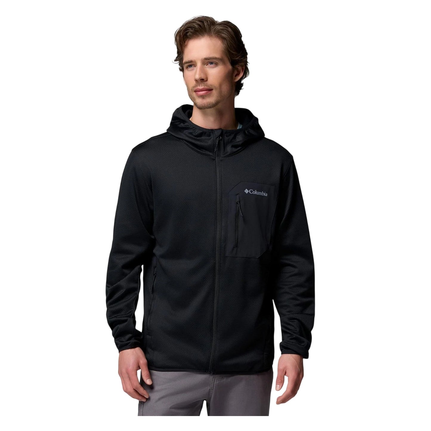 Black - Front - Columbia Mens Tall Heights Fleece Jacket