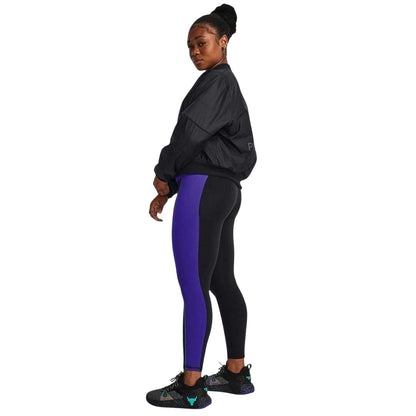Black - Pack Shot - Under Armour Womens-Ladies Colour Block Slim Running Leggings
