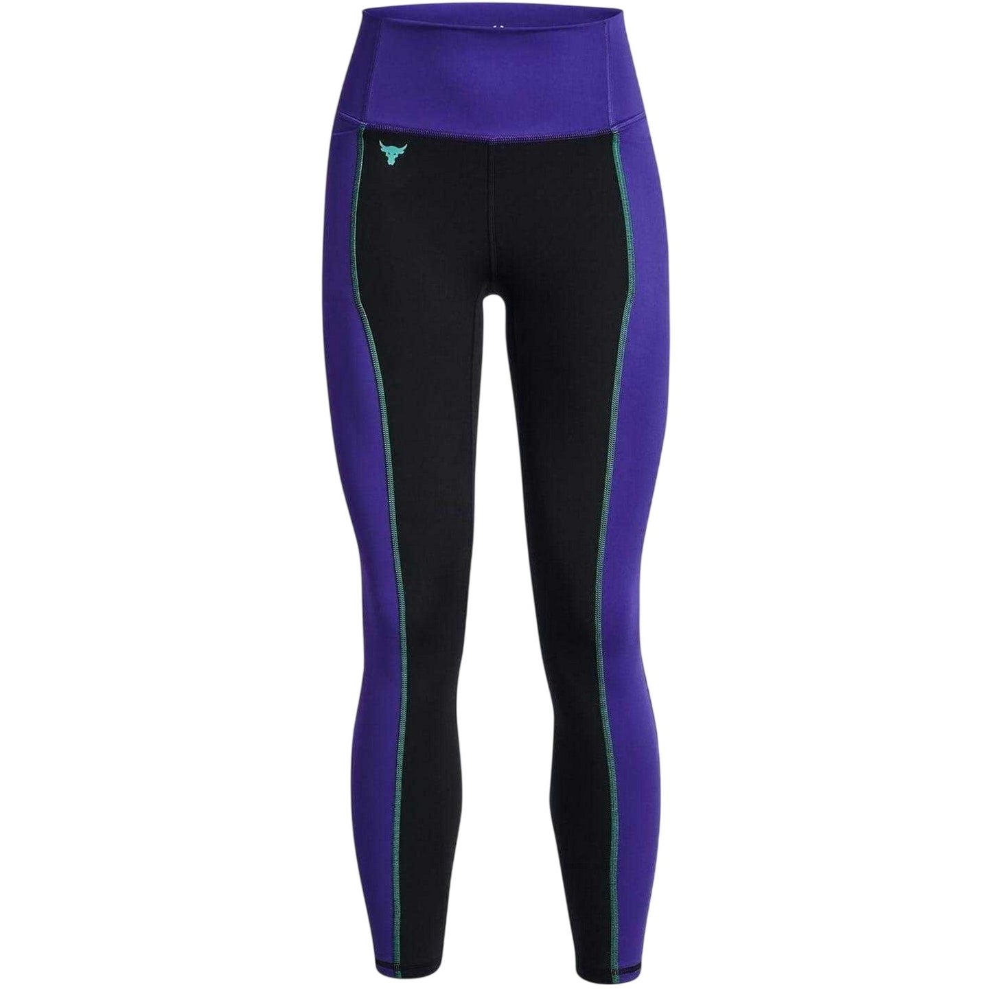 Black - Front - Under Armour Womens-Ladies Colour Block Slim Running Leggings
