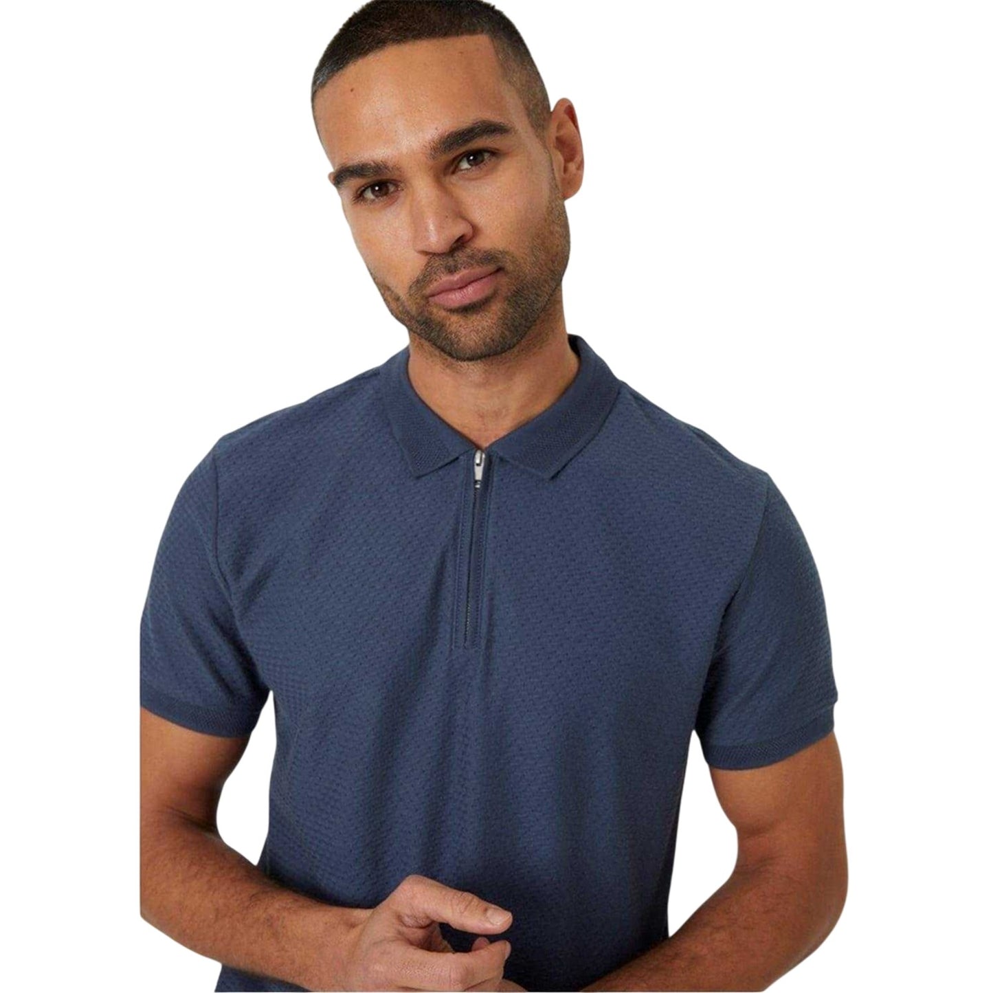 Denim Blue - Side - Threadbare Mens Westbank Short-Sleeved Polo Shirt