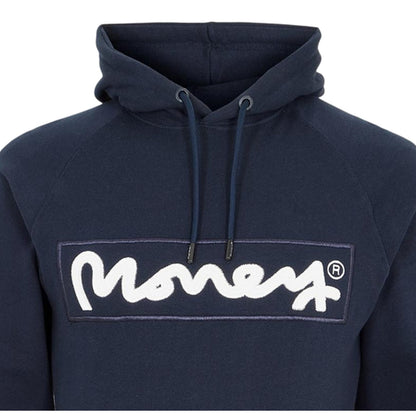 Navy - Side - Money Mens Sig Hells Cotton Hoodie