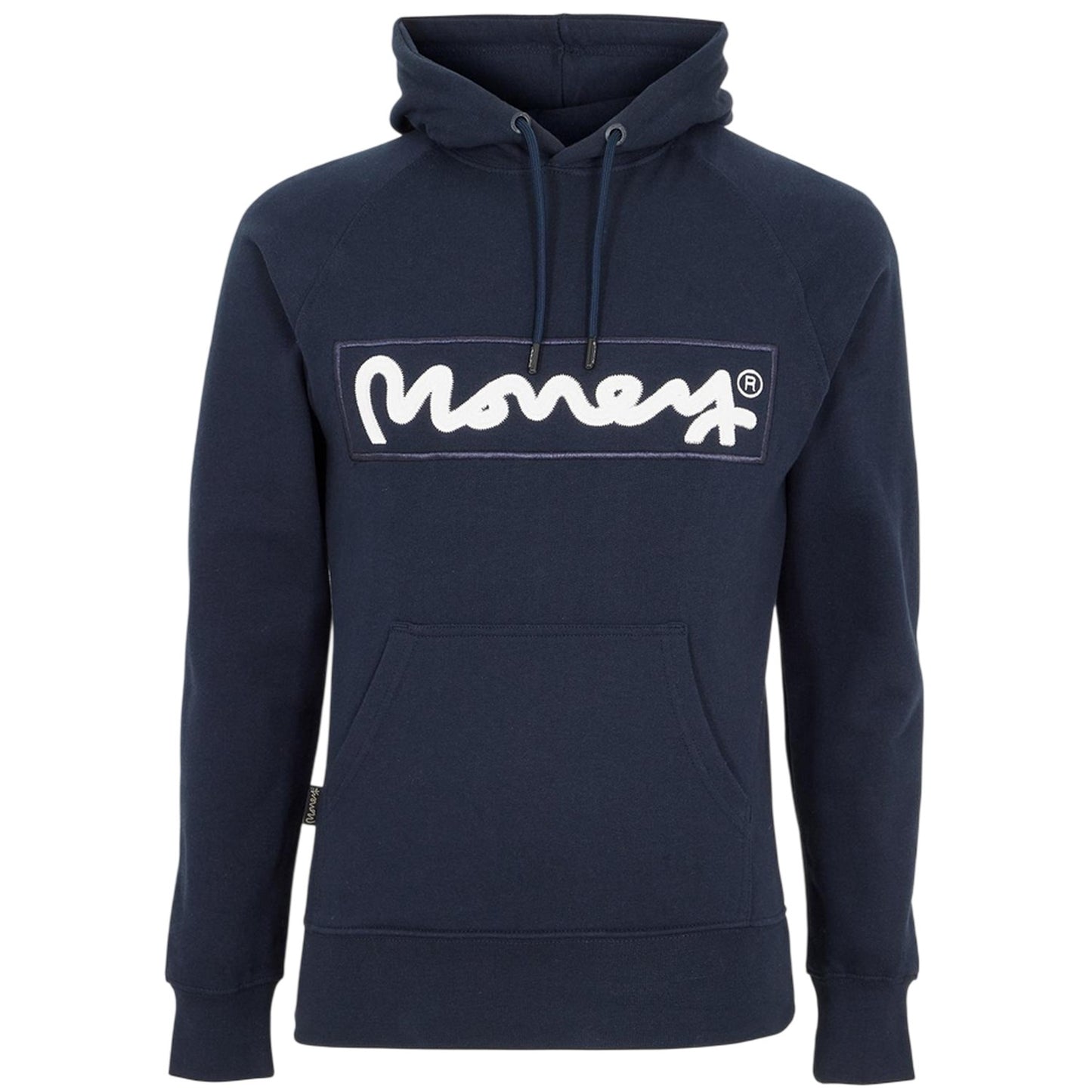 Navy - Front - Money Mens Sig Hells Cotton Hoodie