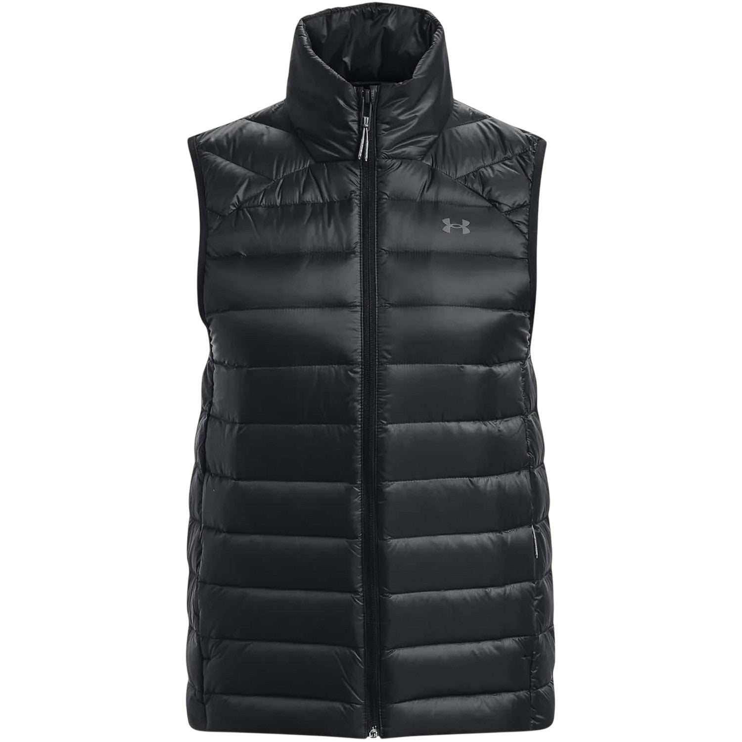 Black - Front - Under Armour Womens-Ladies Plain Padded Sleeveless Gilet
