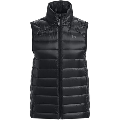 Black - Front - Under Armour Womens-Ladies Plain Padded Sleeveless Gilet