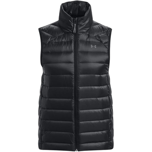 Black - Front - Under Armour Womens-Ladies Plain Padded Sleeveless Gilet
