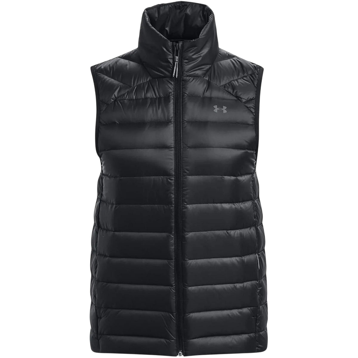 Black - Front - Under Armour Womens-Ladies Plain Padded Sleeveless Gilet