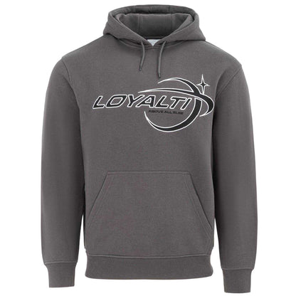 Carbon - Front - Loyalti Mens Galaxy Cotton Drawstring Hoodie