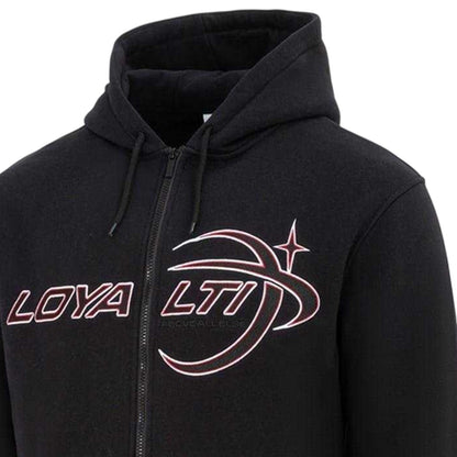 Black - Side - Loyalti Mens Galaxy Full Zip Hoodie