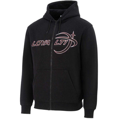 Black - Front - Loyalti Mens Galaxy Full Zip Hoodie