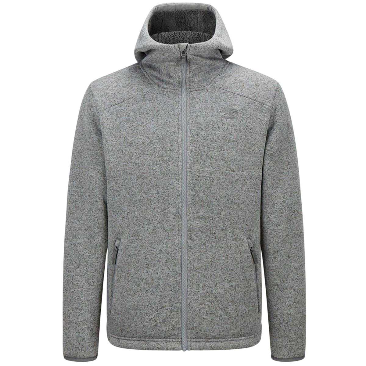 Grey Marl - Front - Karrimor Mens Orbit Polyester Full Zip Hoodie